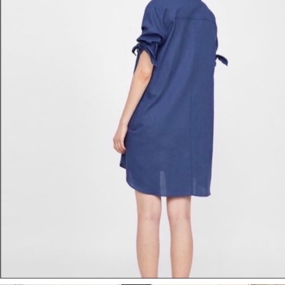 Zara Basic Botton Tunic Dress Linen/Cotton NWOT, Y2K - Picture 11 of 11